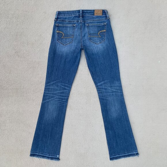 American Eagle Outfitters Super Stretch Low Rise Skinny Kick Jeans Sz0 - Picture 7 of 15